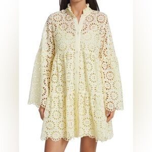 Charina Sarte Eyelet Mini Babydoll Dress